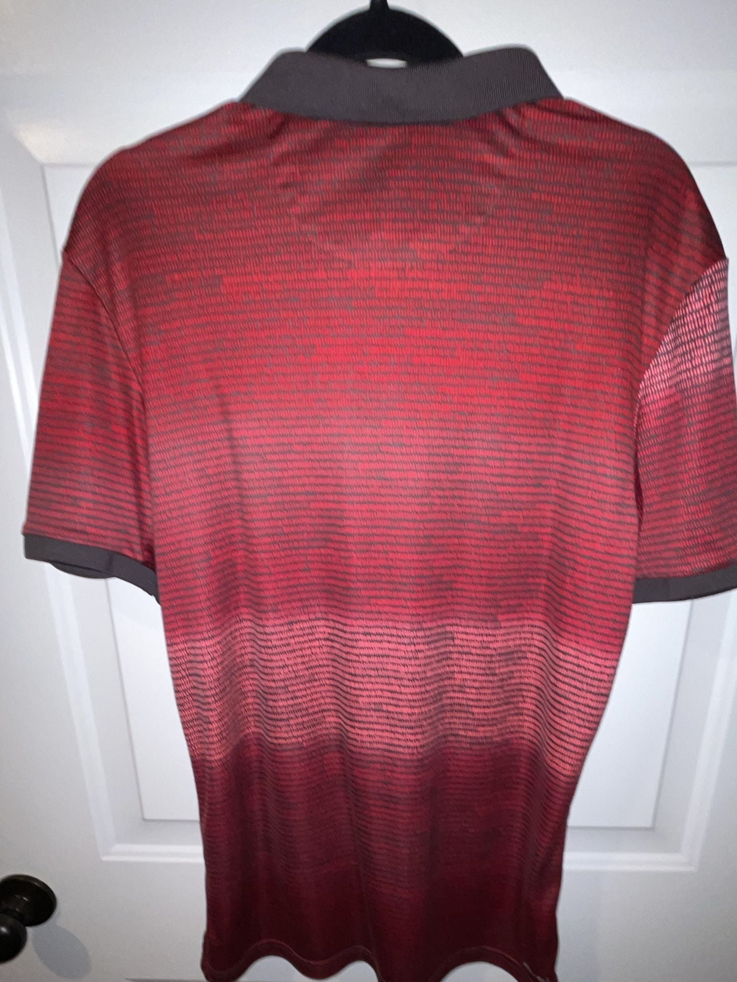 Nike Advantage Graphic Polo Size M Red Black Dri-Fit Short Sleeve 4