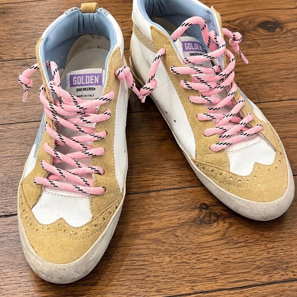 Golden Goose Mid Star Size 39 White Suede Sneakers