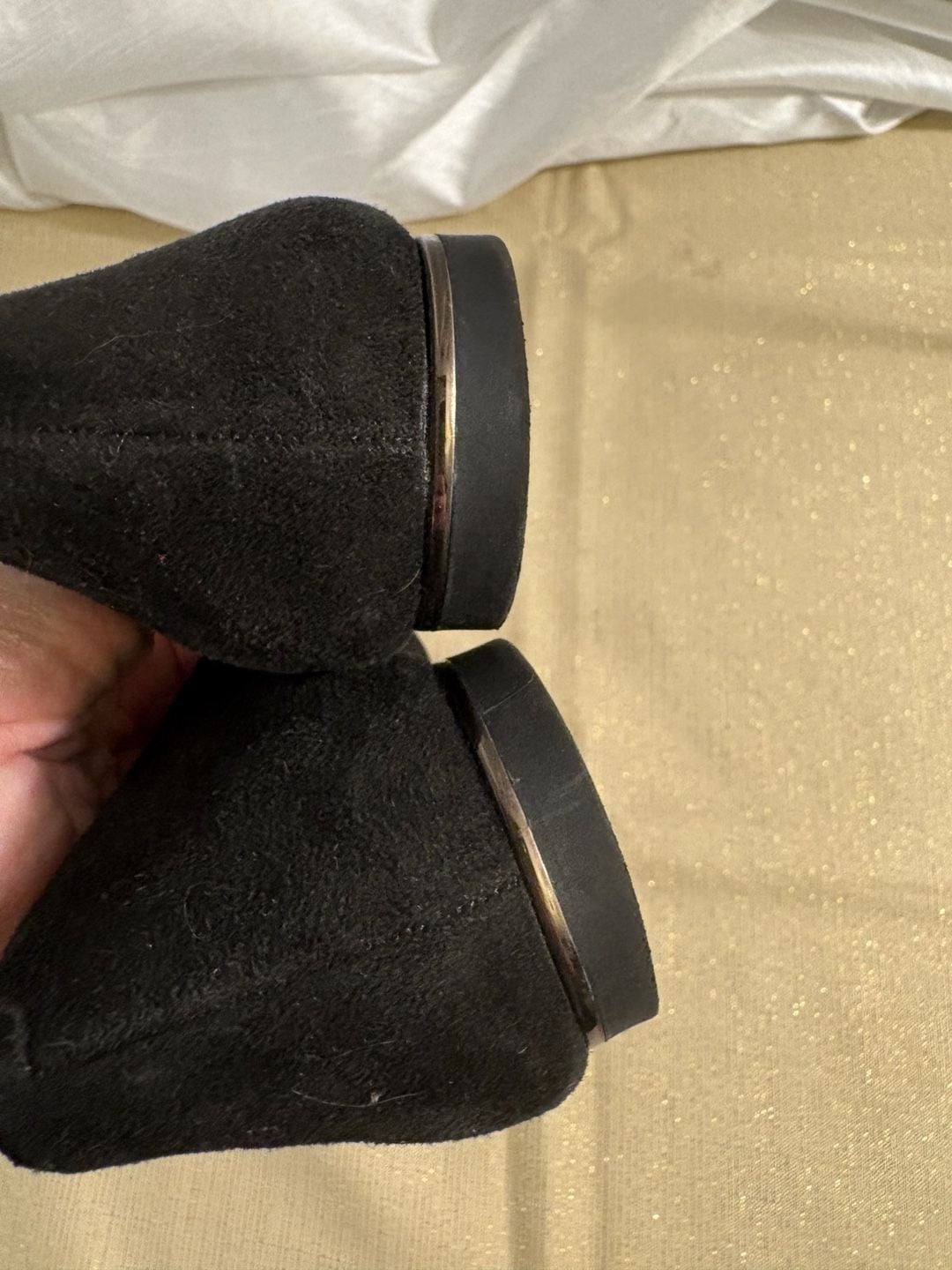 Jones New York Black Suede Pointed Loafer Flat 8