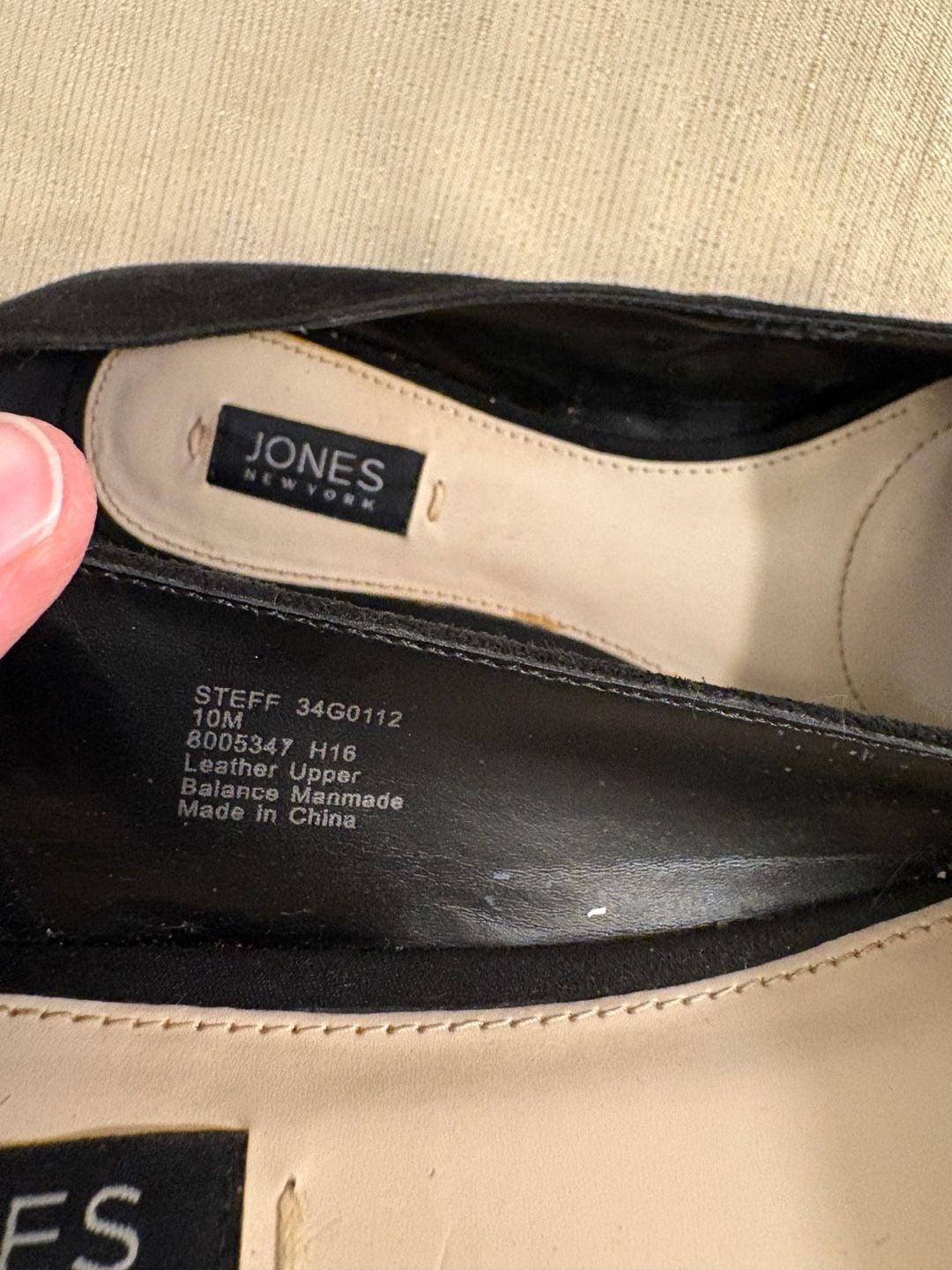 Jones New York Black Suede Pointed Loafer Flat 10