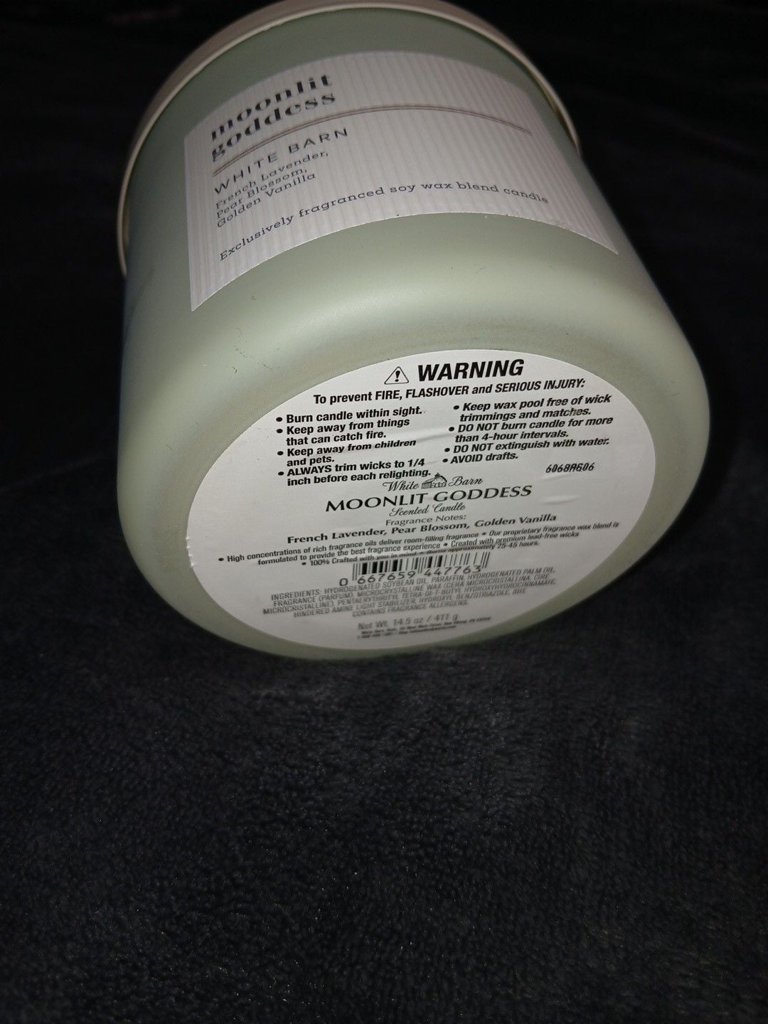 White Barn Moonlit Goddess 3-Wick Candle 14.5 oz Green 4