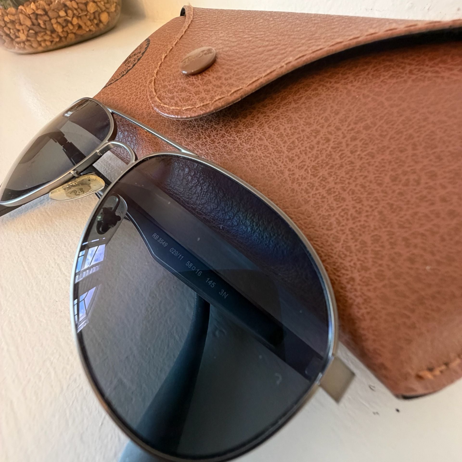 Ray-Ban RB3549 Size 58-16 Aviator Sunglasses With Case 8