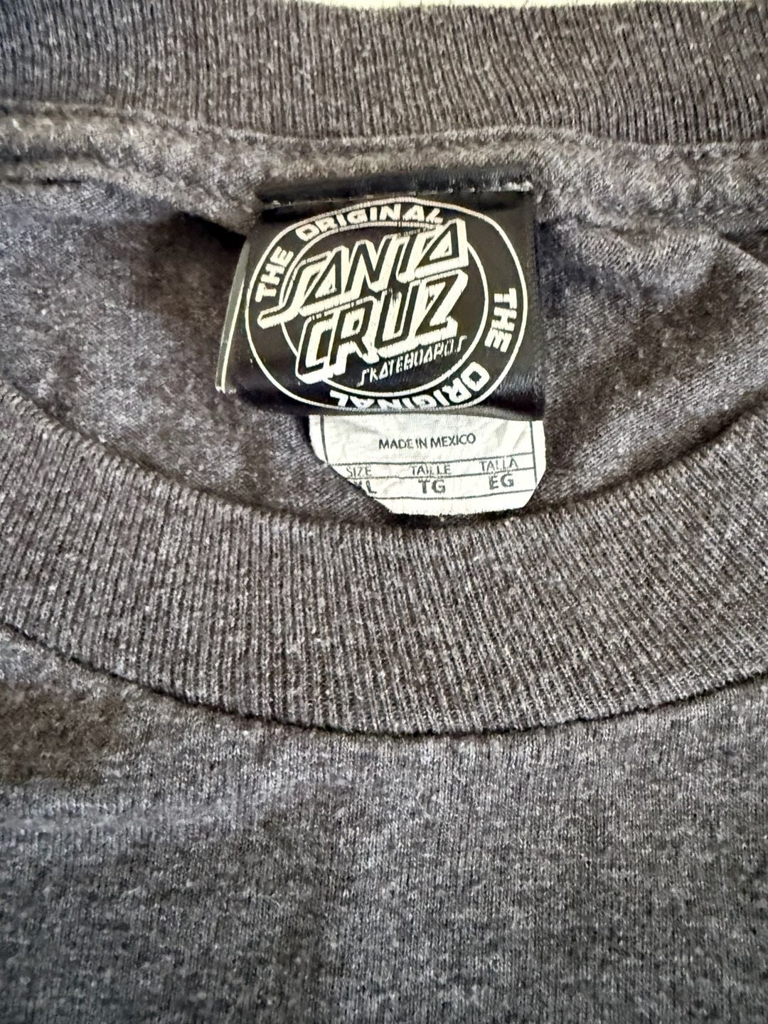 Santa Cruz Classic Dot Long Sleeve T-Shirt Size XL Charcoal Gray 3