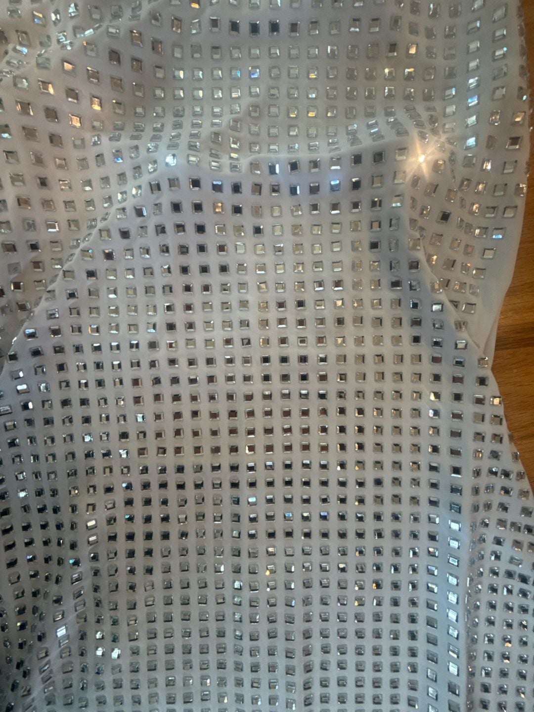 White Rhinestone Studded Halter Mini Dress 3