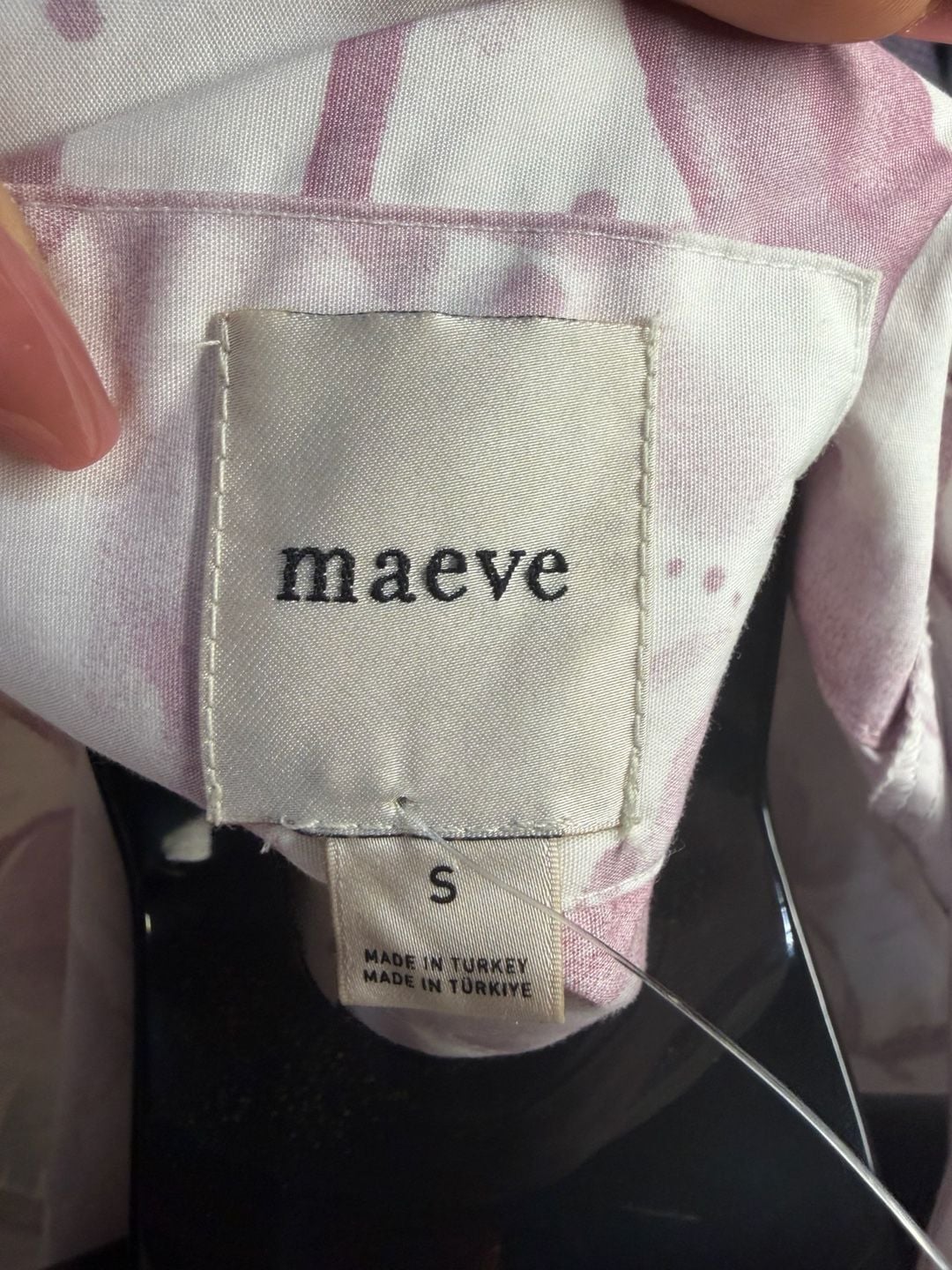 Maeve The Bettina Shirt Dress Size S Pink Floral Tiered Mini 5