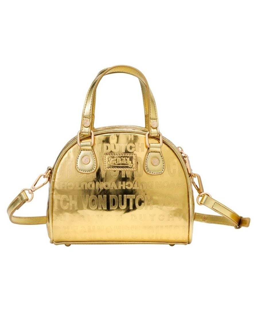 NEW Von Dutch Metallic Gold Reflective Bowling Bag Y2K Style 2