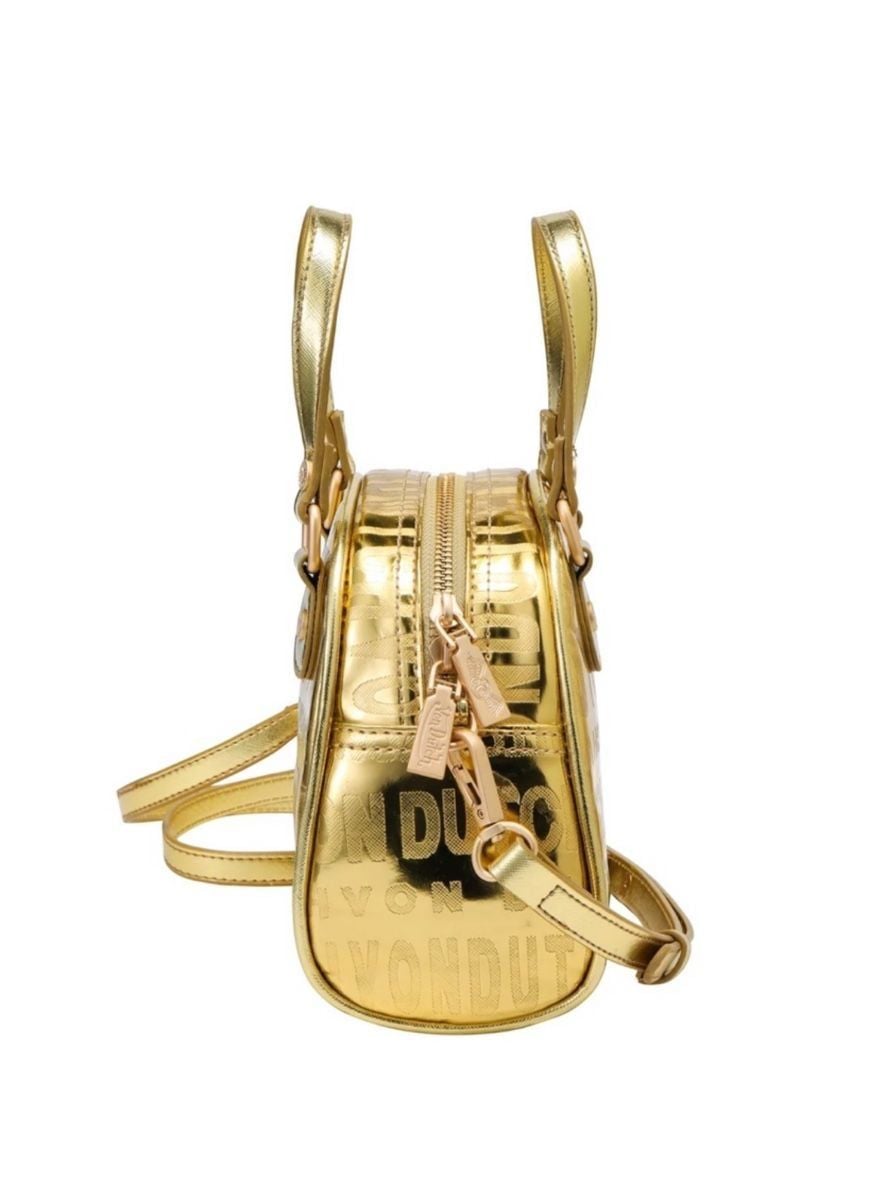 NEW Von Dutch Metallic Gold Reflective Bowling Bag Y2K Style 4