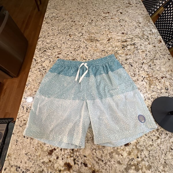 Chubbies Swim Trunks Size X Large Teal Gradient Swim Shorts 7 Inseam