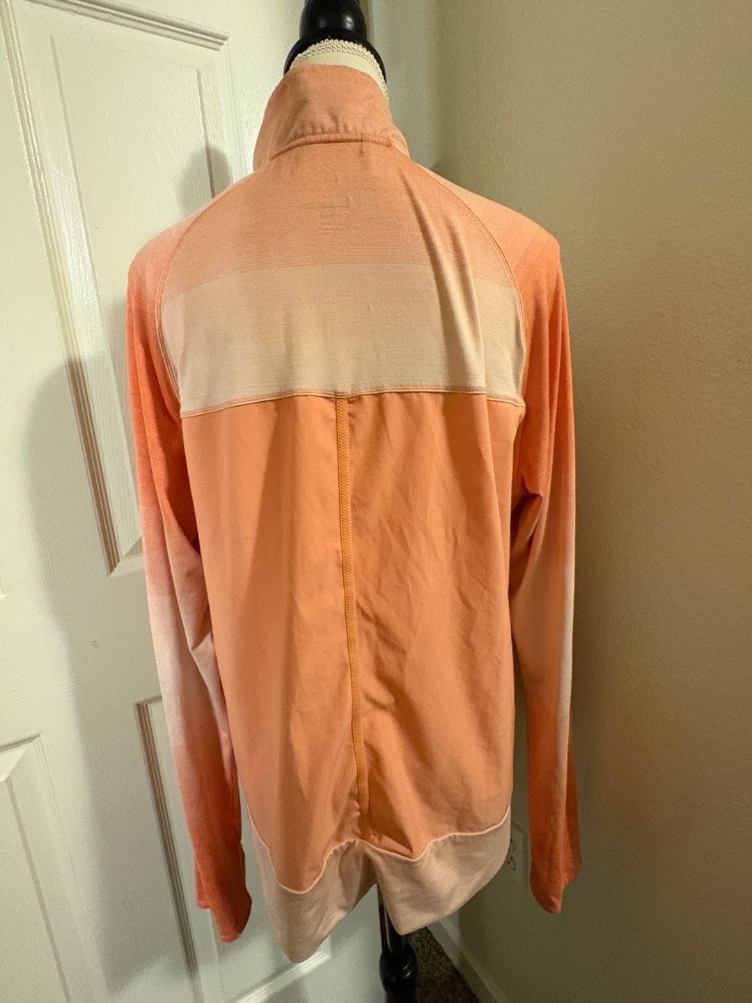 Adidas Golf Women's World Series of Poker Orange Long Sleeve 1/4 Zip Pullover 3