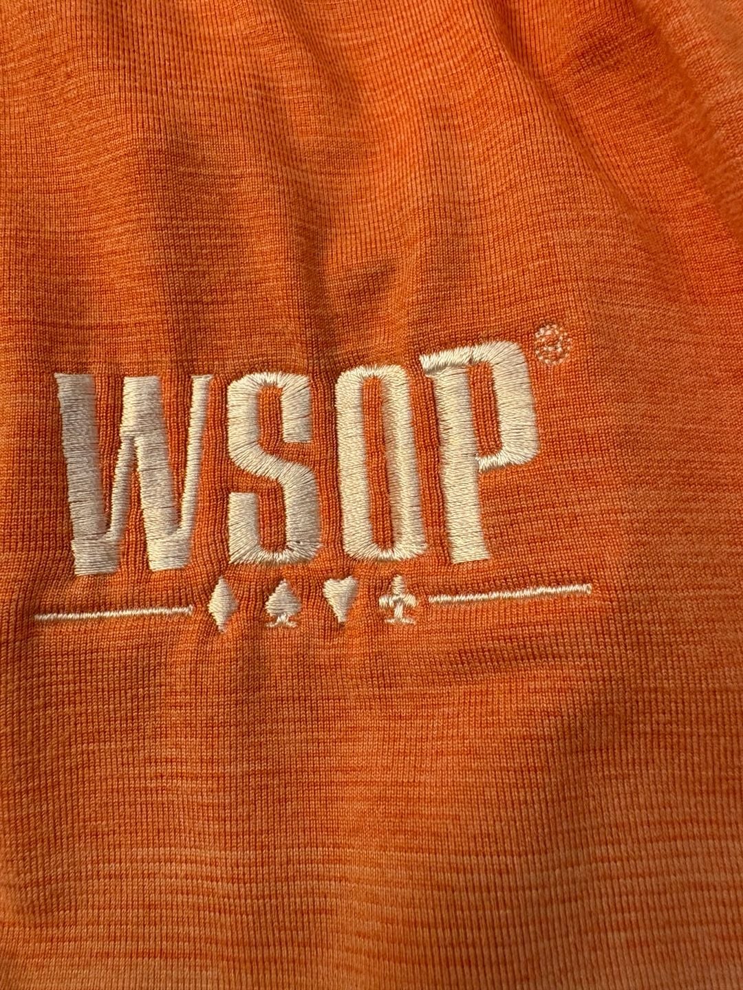 Adidas Golf Women's World Series of Poker Orange Long Sleeve 1/4 Zip Pullover 7