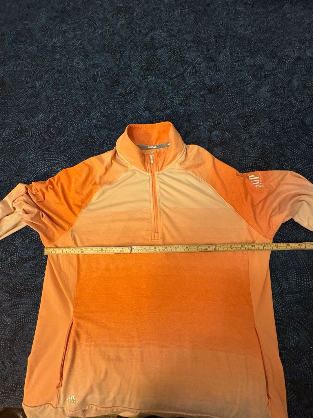 Adidas Golf Women's World Series of Poker Orange Long Sleeve 1/4 Zip Pullover 8