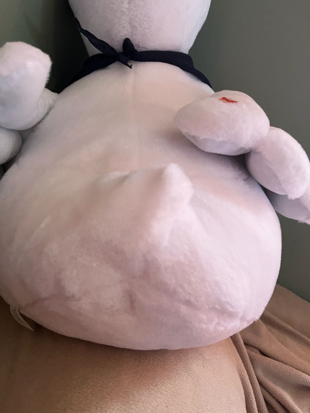Giant AFLAC Duck Plush Stuffed Animal Blue Bandana Jumbo Large 21" x 24" WORKS 5