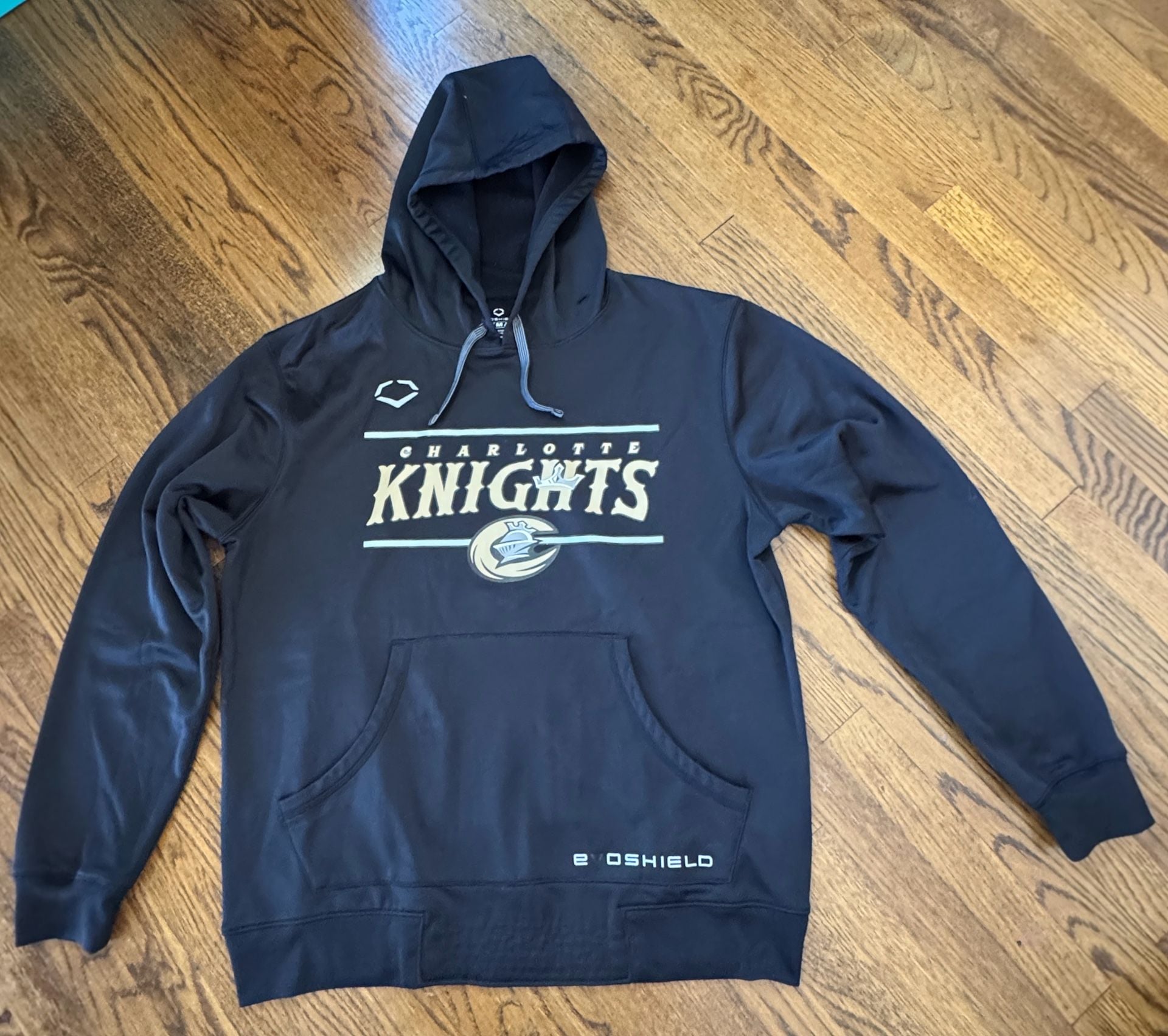 Evoshield Charlotte Knights Hoodie Size M Black Pullover Sweatshirt 2