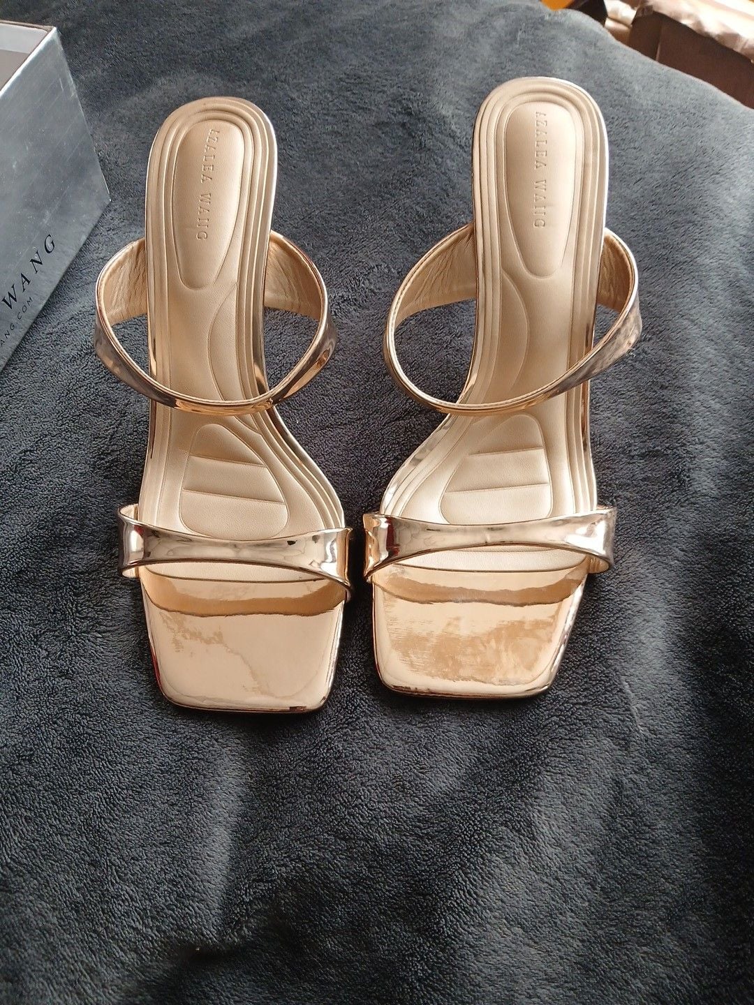 Azalea Wang Ramiro Stiletto Heel Mule Size 10 Rose Gold 8
