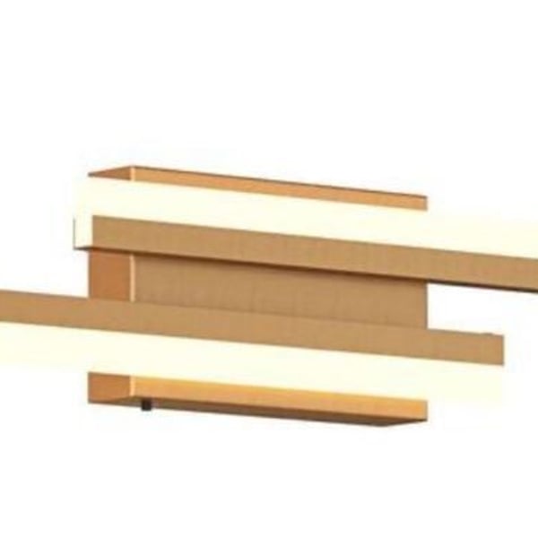 Aiwen 24 In. 2-Light Gold LED Vanity Light Wall Sconce