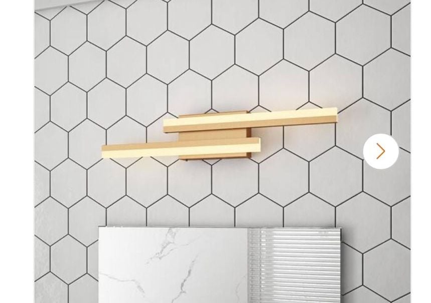 Aiwen 24 In. 2-Light Gold LED Vanity Light Wall Sconce 2