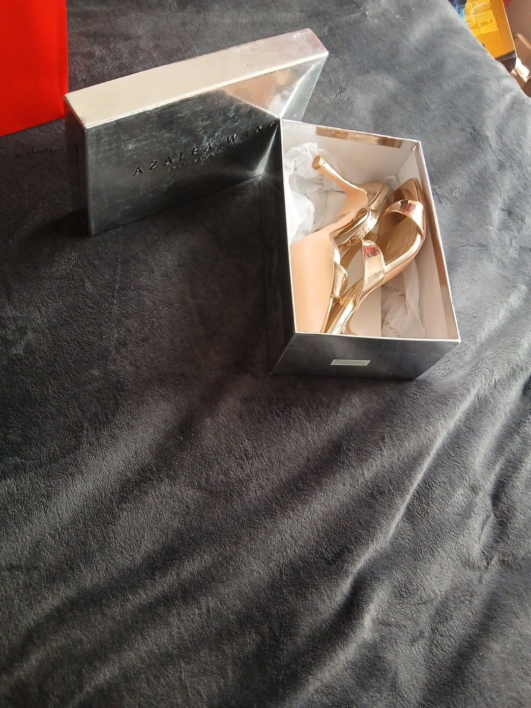 Azalea Wang Ramiro Stiletto Heel Mule Size 10 Rose Gold 10