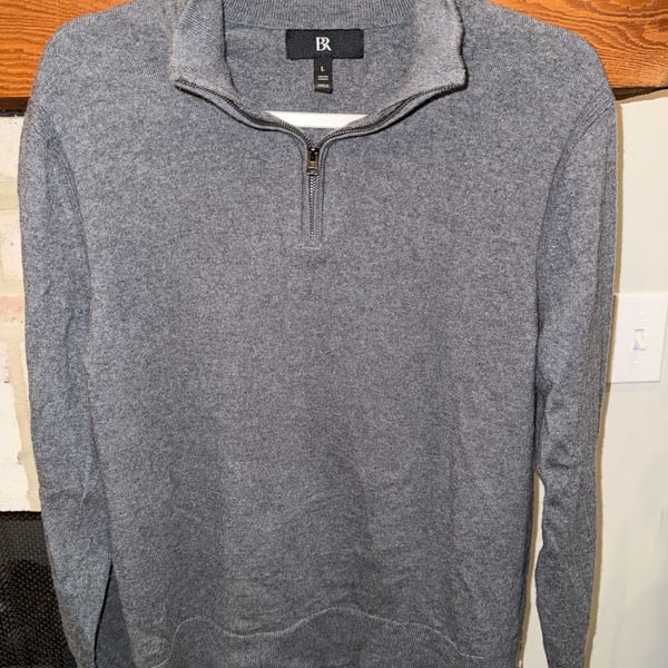 Banana Republic Italian Merino Half Zip Sweater Size L