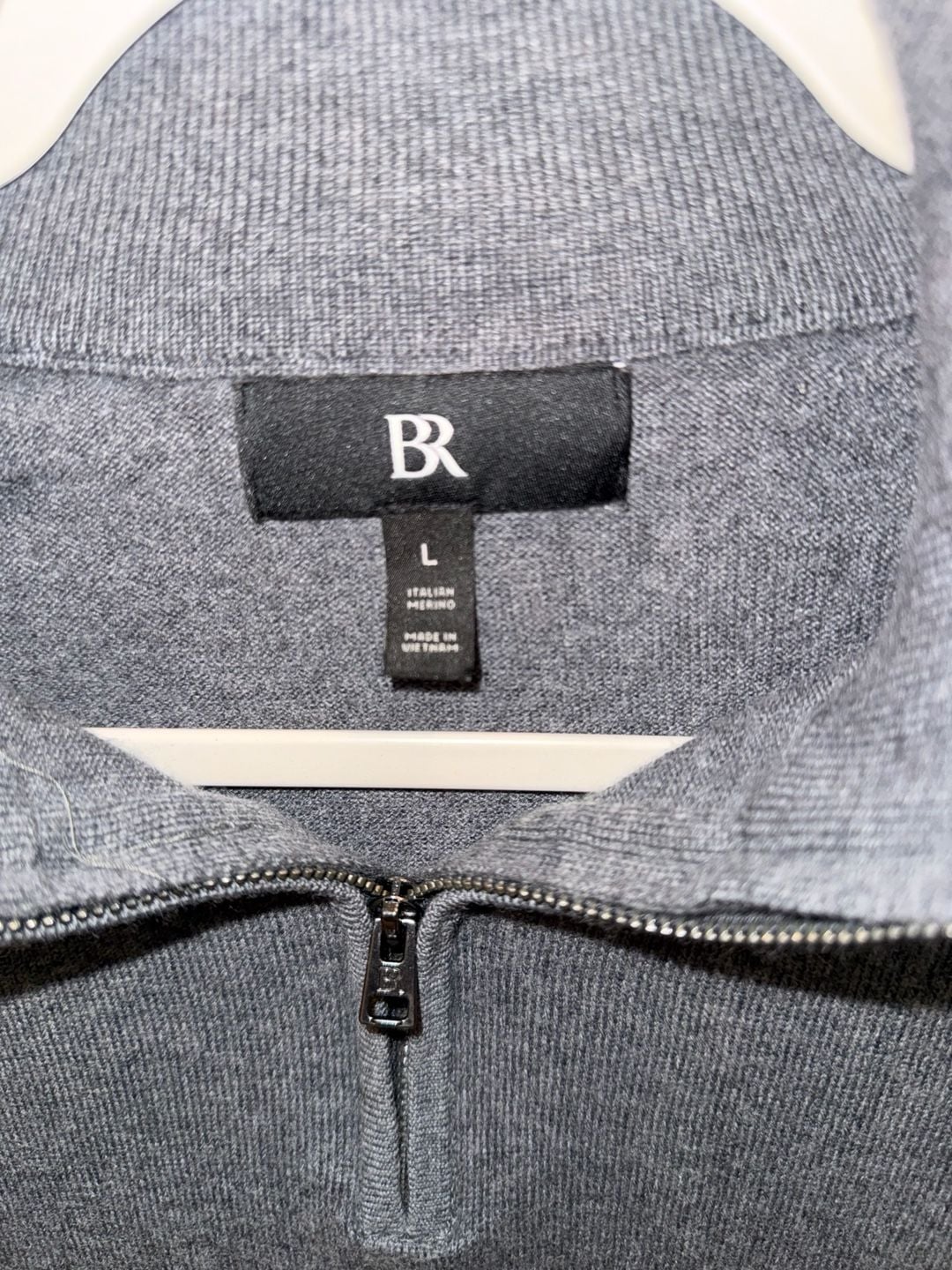 Banana Republic Italian Merino Half Zip Sweater Size L 3