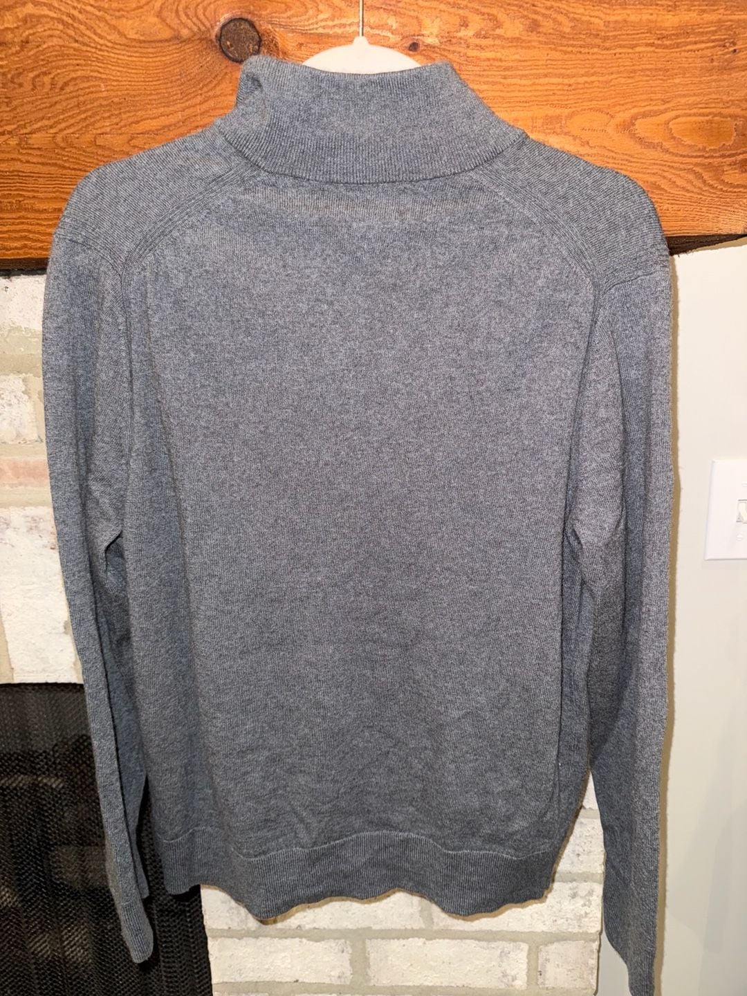 Banana Republic Italian Merino Half Zip Sweater Size L 4