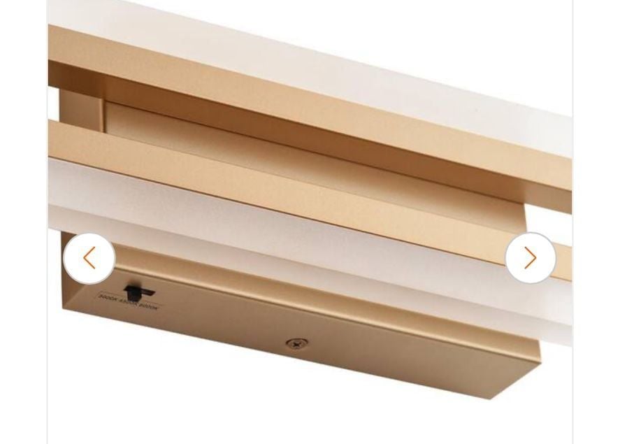 Aiwen 24 In. 2-Light Gold LED Vanity Light Wall Sconce 5