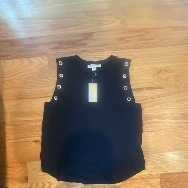 Michael Michael Kors Grommet Tank Top Size M Black New with Tags