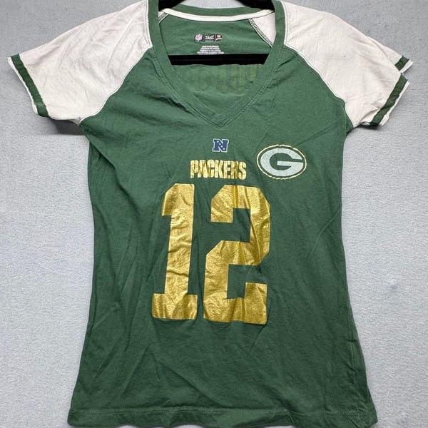 NFL Team Apparel Green Bay Packers Rodgers #12 Size M T-Shirt