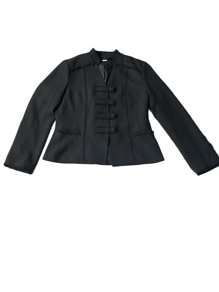Therapy Skirt Suit Set Size 8 Black Button Front Jacket Pencil Skirt 2