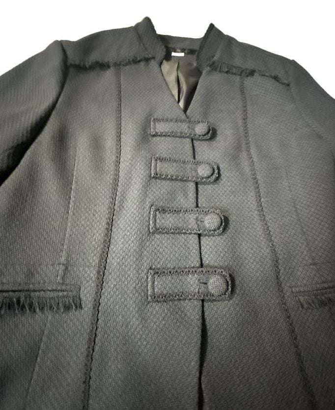 Therapy Skirt Suit Set Size 8 Black Button Front Jacket Pencil Skirt 3