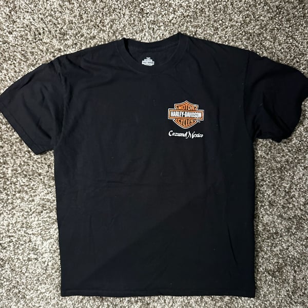 Harley Davidson T-Shirt Size XL/XG Black Cozumel Mexico