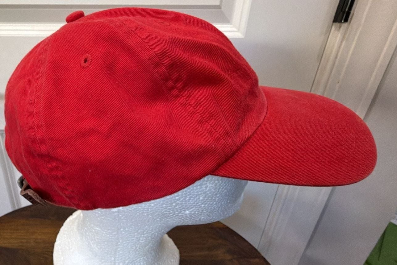 Polo By Ralph Lauren Baseball Cap Frankfurt 2006 Red Leather Strapback 4