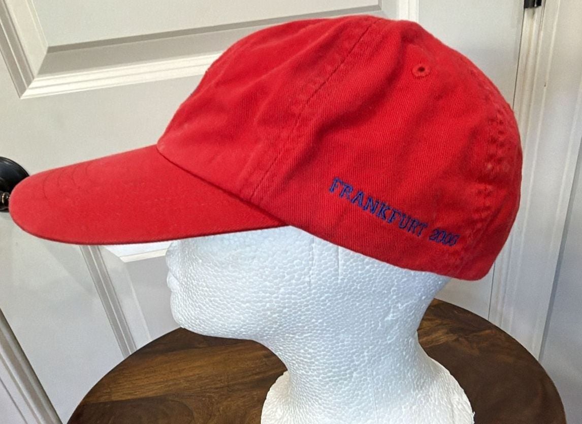 Polo By Ralph Lauren Baseball Cap Frankfurt 2006 Red Leather Strapback 6