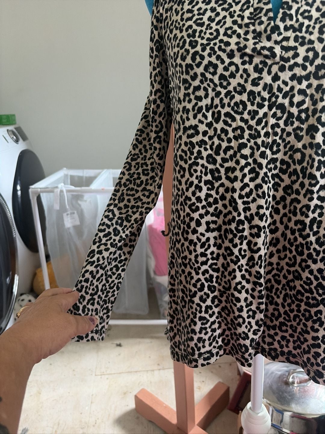 Michael Kors Leopard Print Cold Shoulder Blouse 3