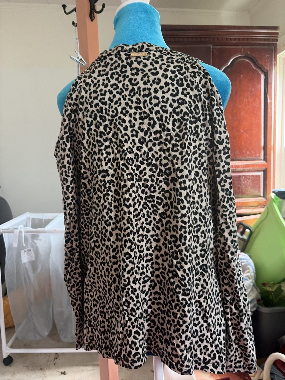 Michael Kors Leopard Print Cold Shoulder Blouse 5