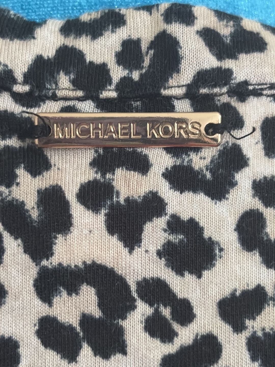 Michael Kors Leopard Print Cold Shoulder Blouse 6
