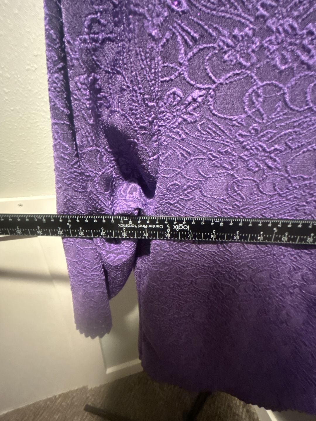 Serengeti Purple Floral Lace 3/4 Sleeve Tunic Size 1X Scalloped Neck 3