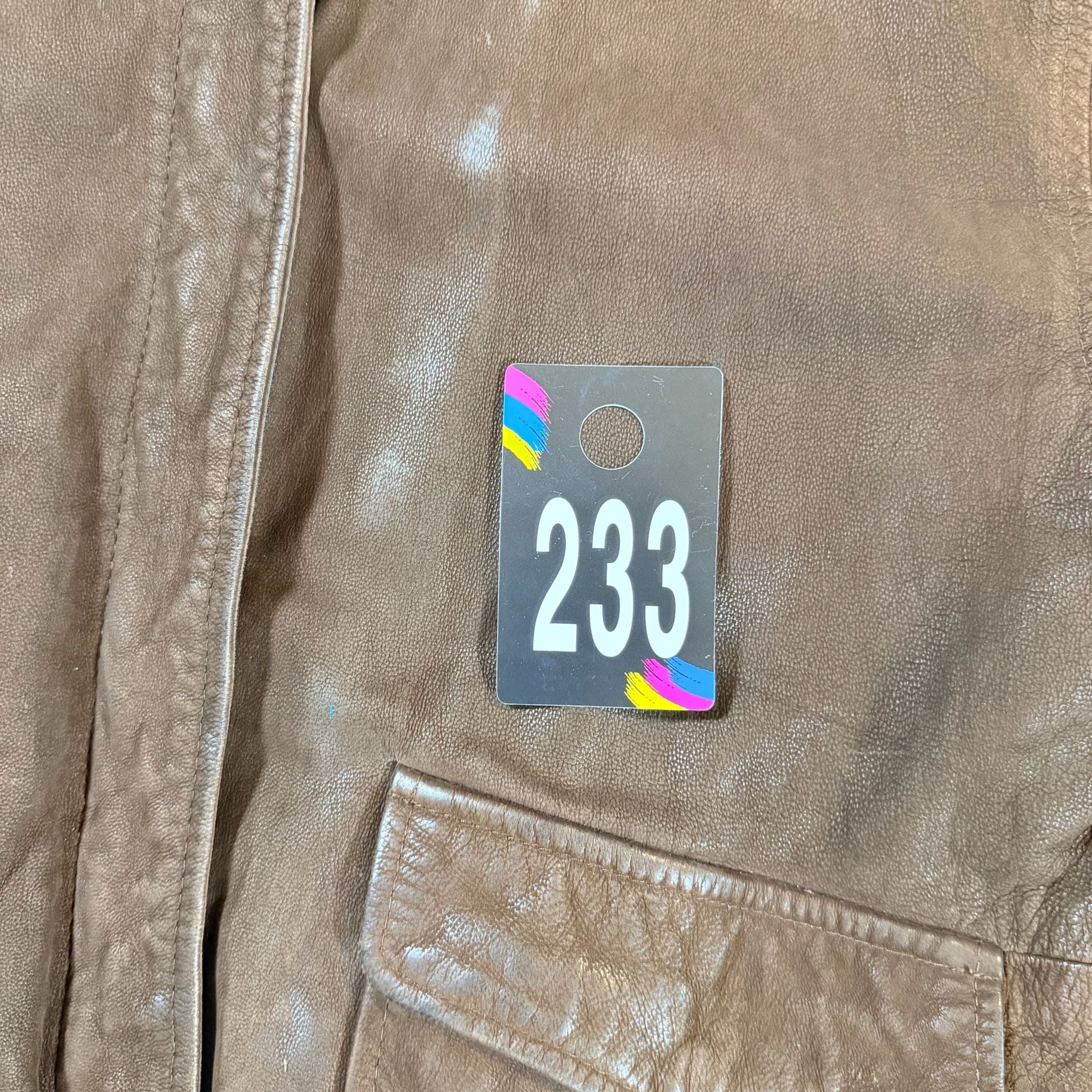 Reed Sportswear Leather Bomber Jacket Size XL Brown Flight Jacket 9