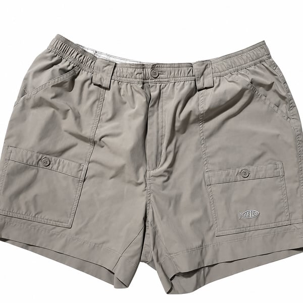 Aftco Original Fishing Shorts Size 44 Gray Cargo