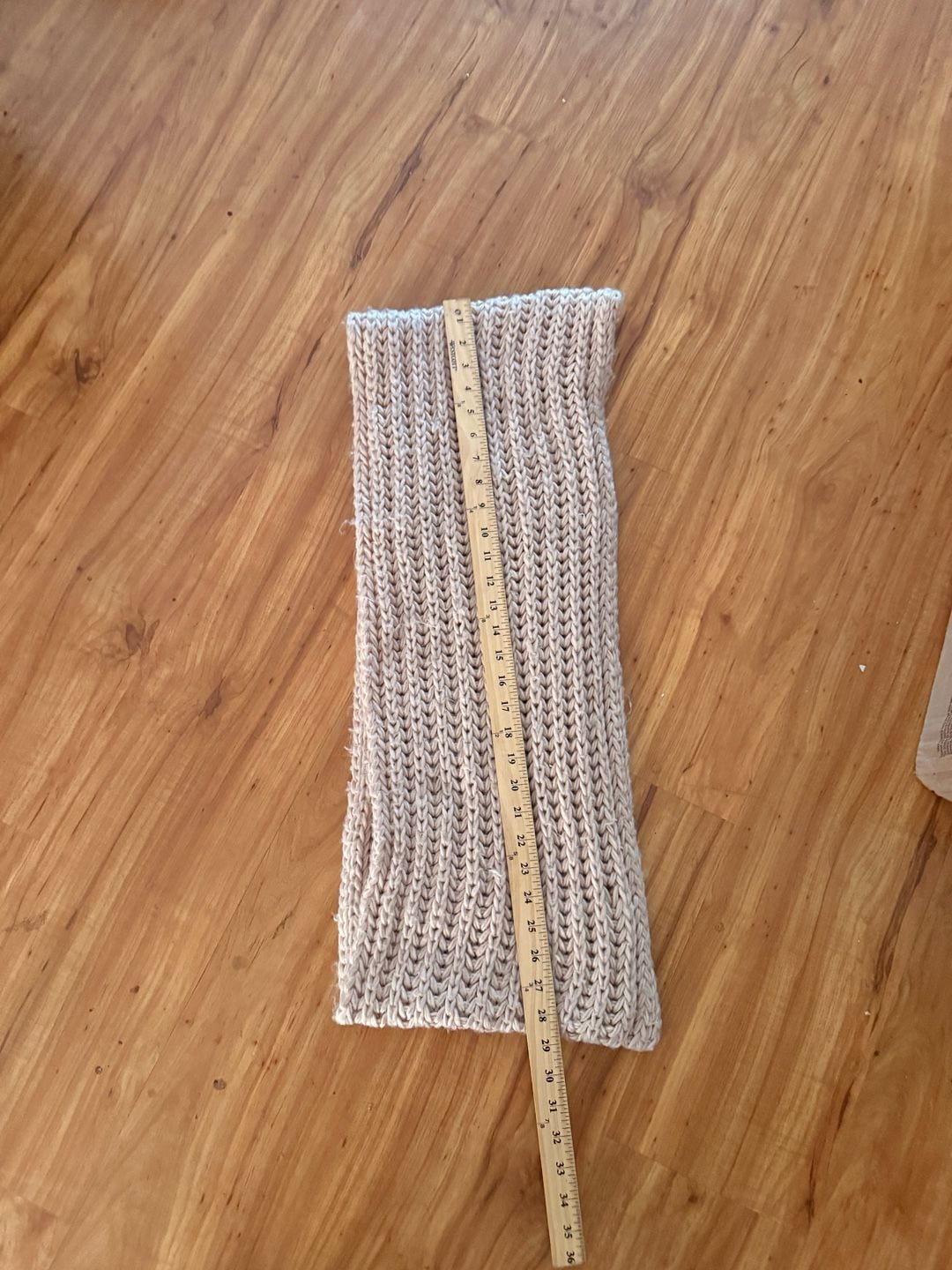 Chunky Knit Infinity Scarf Beige Cream Circle Loop Winter 2