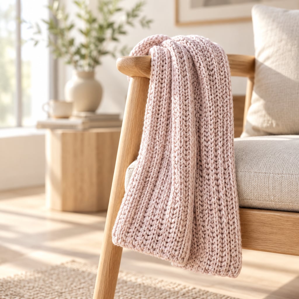 Chunky Knit Infinity Scarf Beige Cream Circle Loop Winter 7