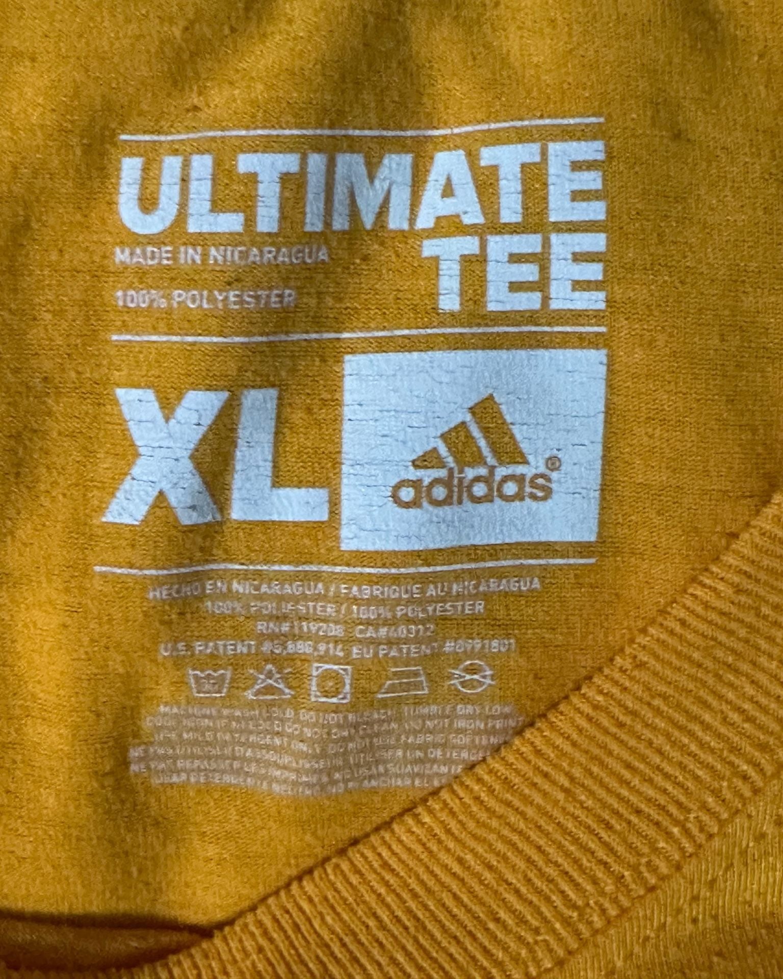 Adidas Golden State Warriors Ultimate Tee Size XL Yellow Basketball Shirt 5