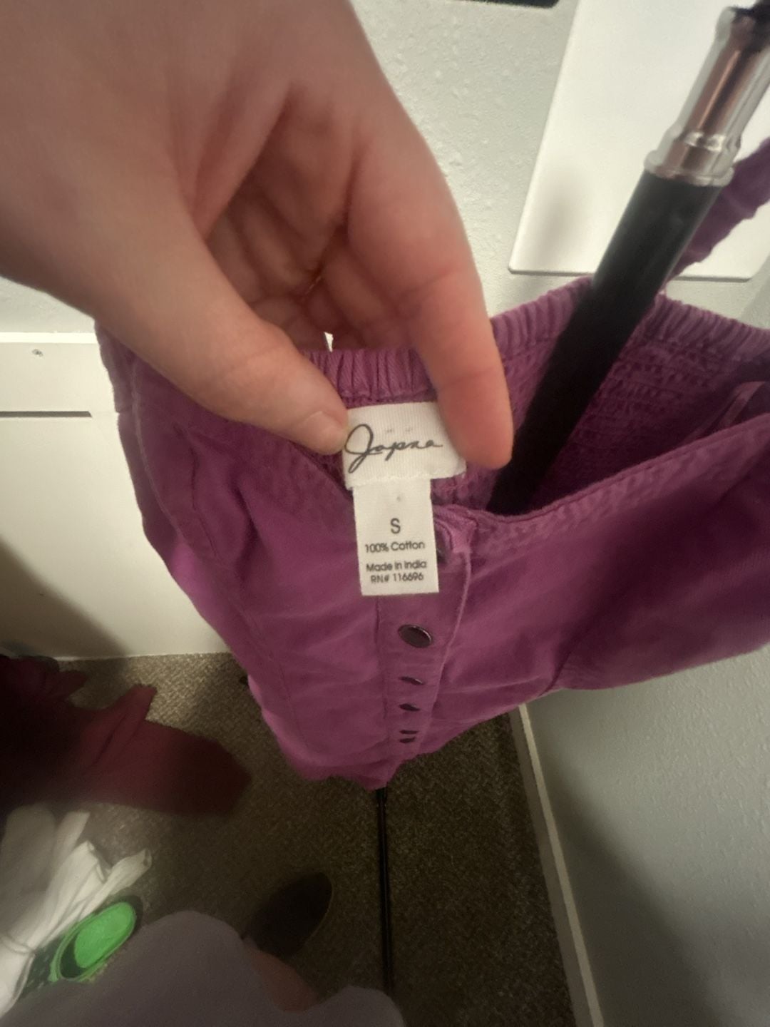 Japna Denim Dress Size S Purple Button Down Sleeveless Mini 5