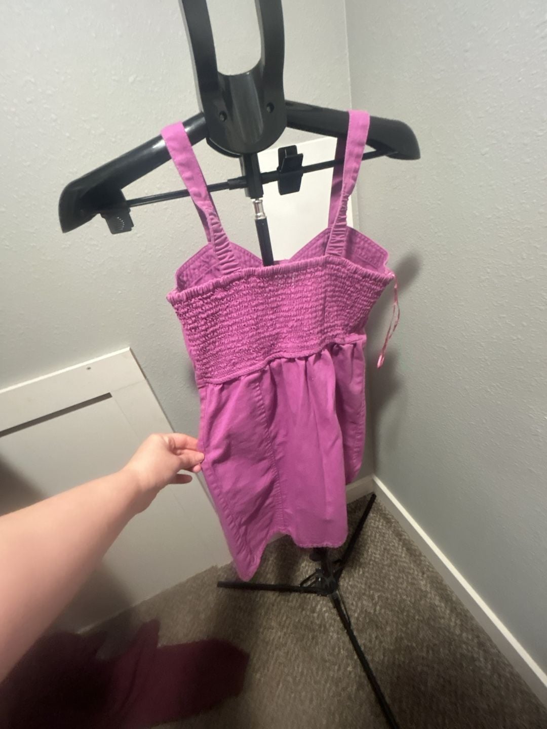 Japna Denim Dress Size S Purple Button Down Sleeveless Mini 6