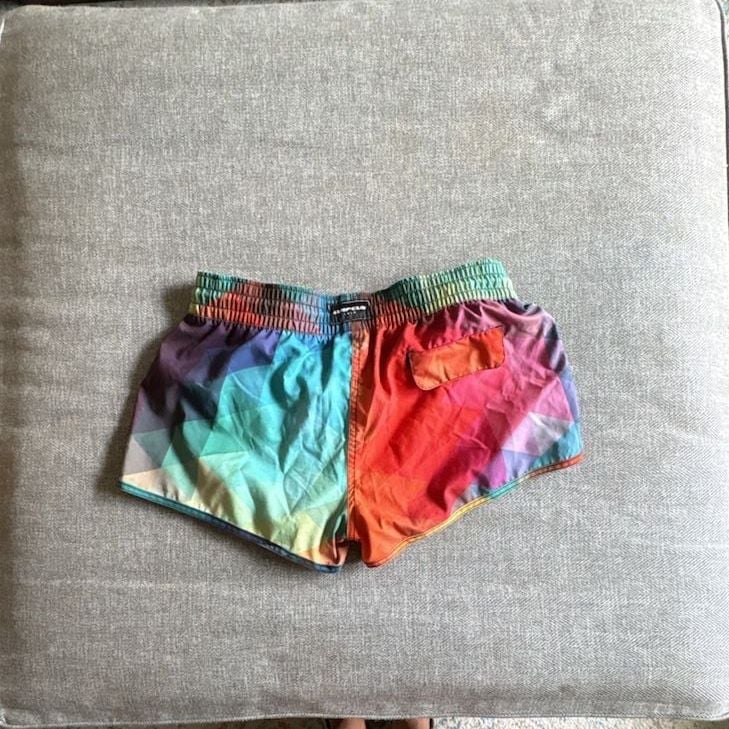 Surfcuz Quick Dry Swim Shorts Multi Color Geometric Print 4