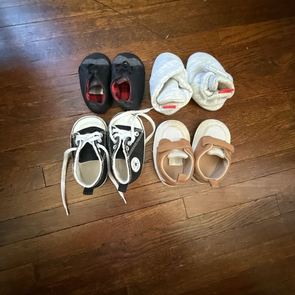 Lot of 4 Infant Soft Sole Shoes