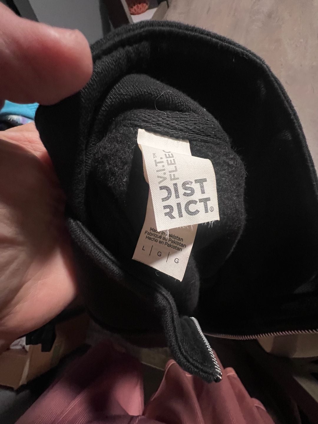 District V.I.T. Fleece Half-Zip Sweatshirt Size L Black 5