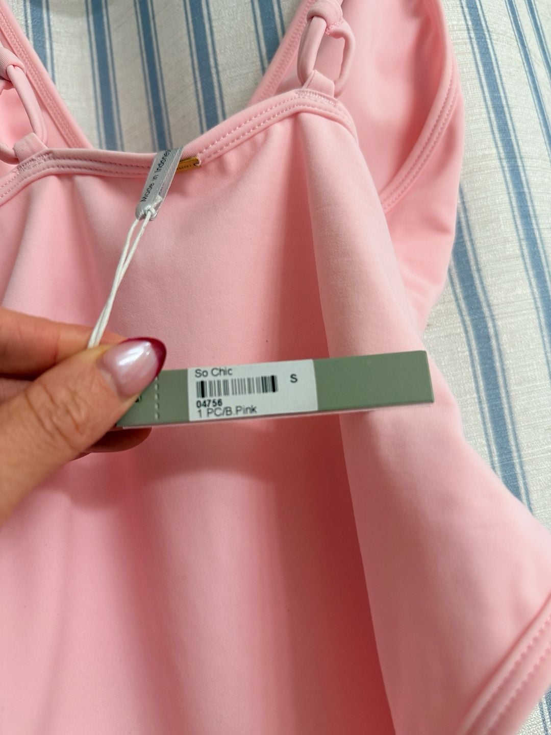 Gooseberry Seaside So Chic One Piece Swimsuit Size S Baby Pink 6