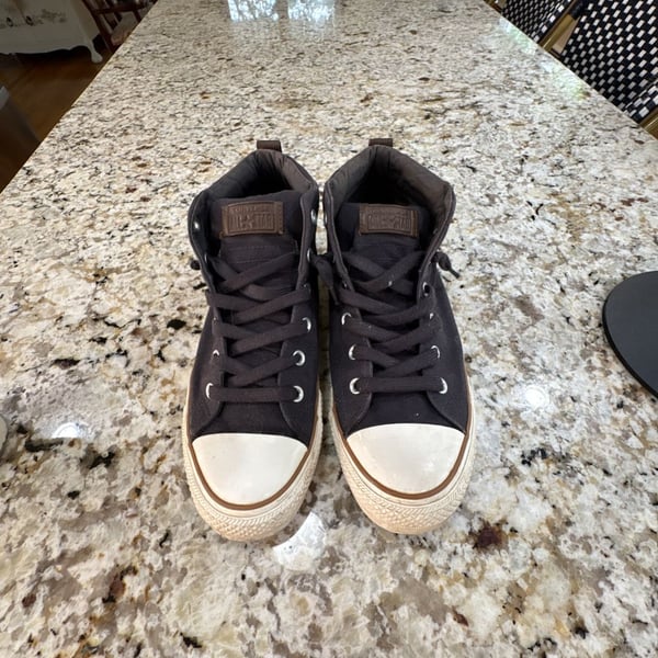 Converse Chuck Taylor All Star Street Mid Size 10.5 Dark Grey Canvas Sneaker
