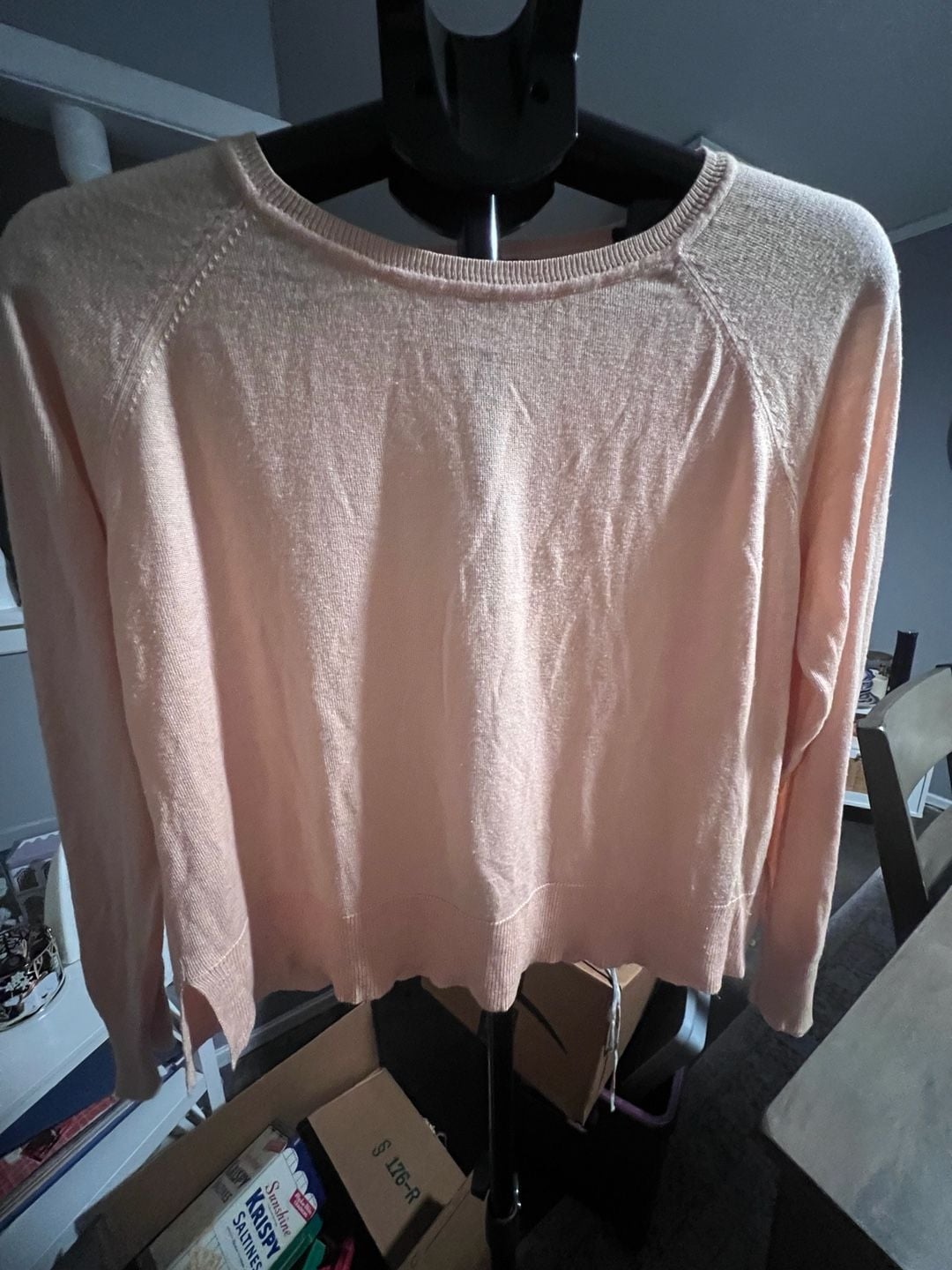 Zara Sweater Size S Pink Crew Neck Long Sleeve Pullover 2