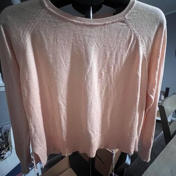 Zara Sweater Size S Pink Crew Neck Long Sleeve Pullover